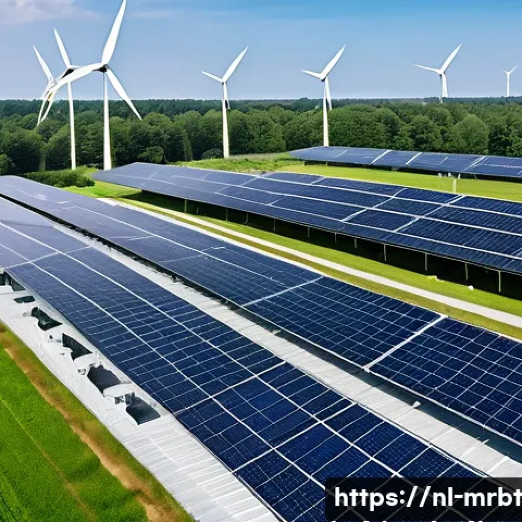 알파세대와 기업의 사회적 책임 - A modern Dutch sustainable factory facility with large solar panels on the roof, surrounded by lush ...