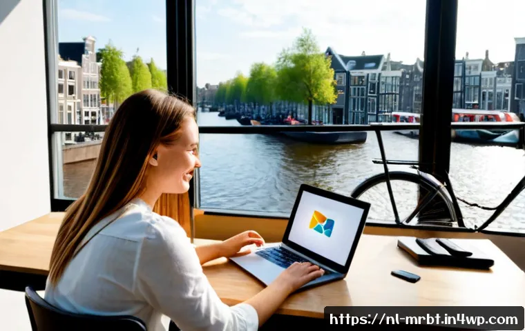 Home 17 알파세대를 위한 이메일 마케팅 팁 - Photorealistic Dutch marketing workspace with a diverse teenage girl and her parent reviewing a colo...